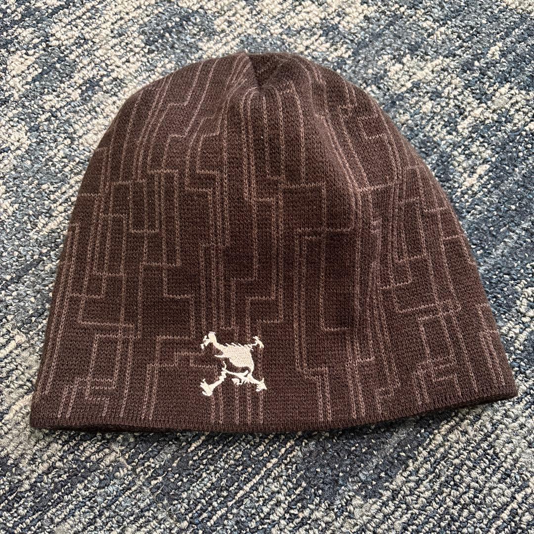 00s Oakley archive スカルロゴ ビーニー ニット帽 - メルカリ