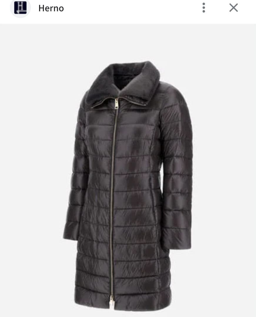 極美品☆2024秋冬モデル ヘルノ ELISA ダウンコート ファー 46 XL