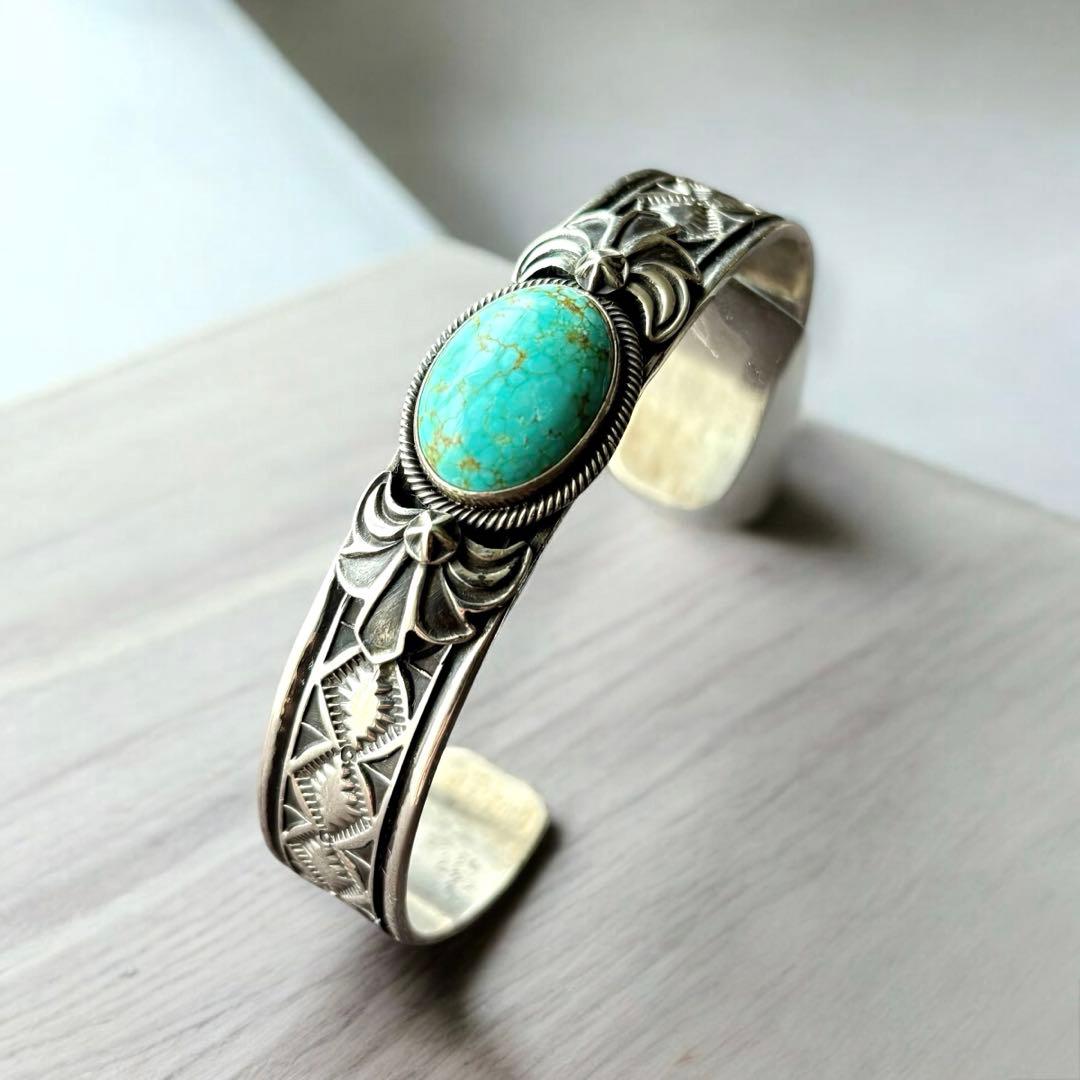 【希少】Gary Reeves シルバーバングル ナバホ ターコイズ