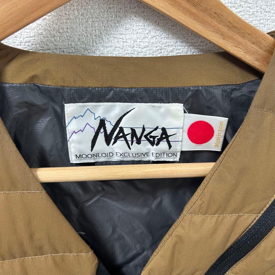 NANGA ナンガ　ホワイトレーベル　ダウンカーディガン　Sサイズ　coyote