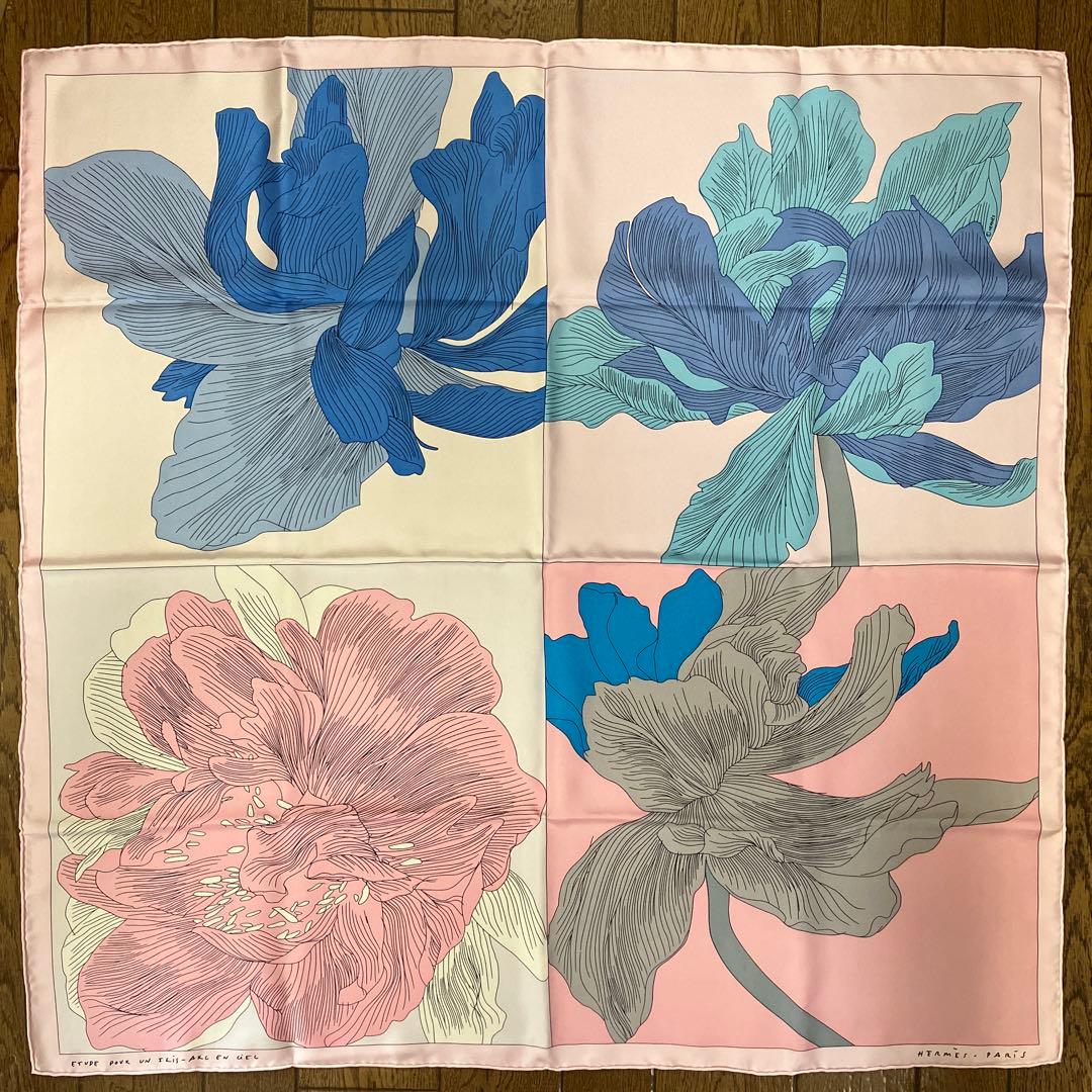 エルメススカーフ 90cm 超☆レア柄❣️「イリスのエチュード」 - メルカリ