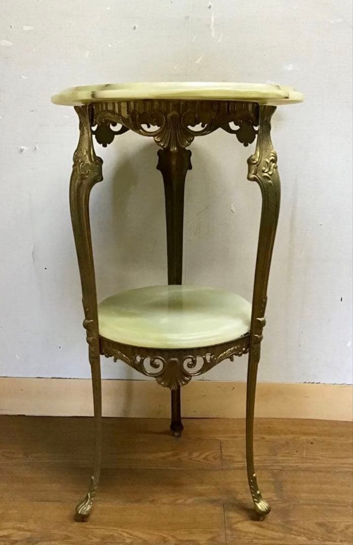 イタリア製 アンティーク 大理石 花台 コンソール - メルカリ