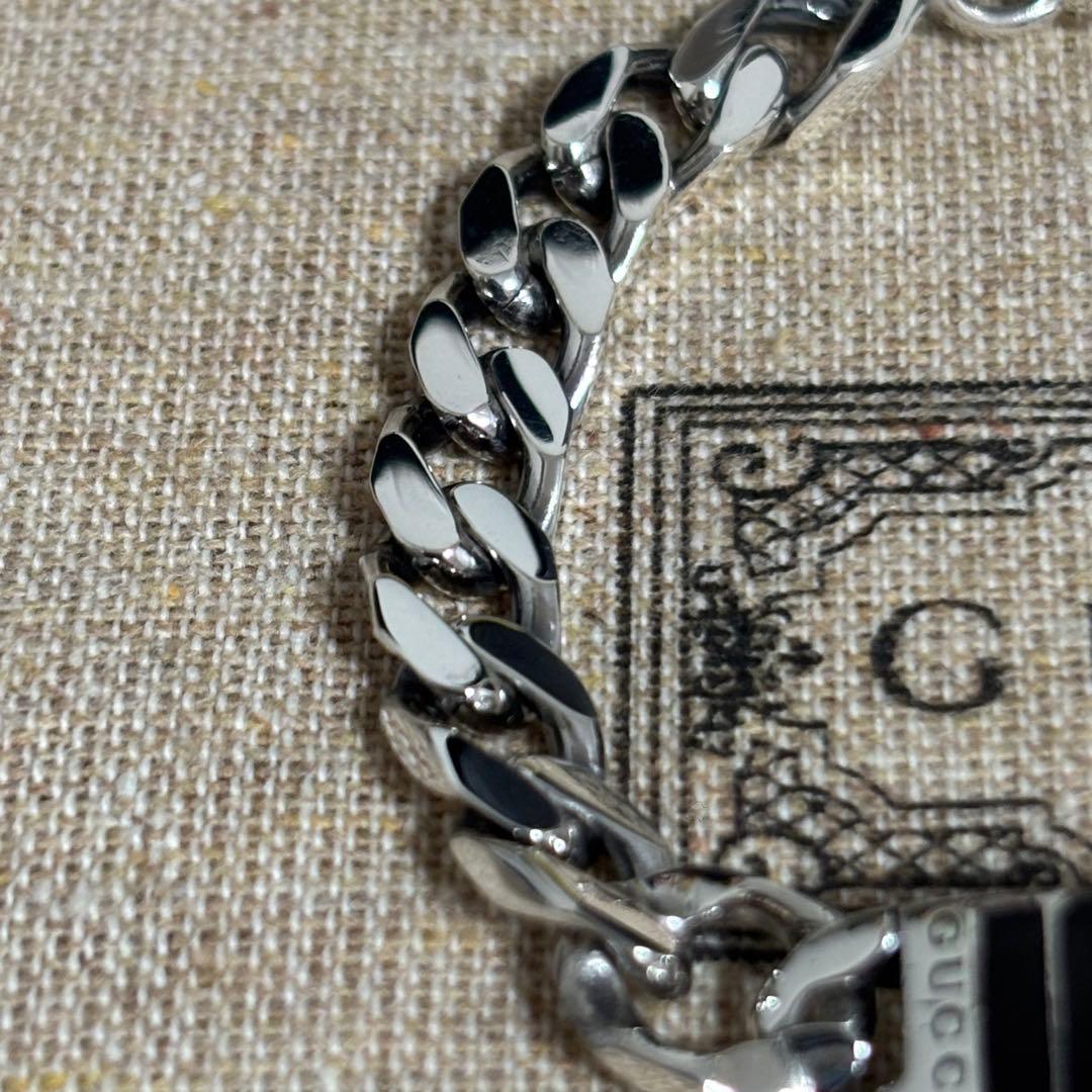 GUCCI 新品同様品 ディアマンテプレートブレスレット 極美品 925