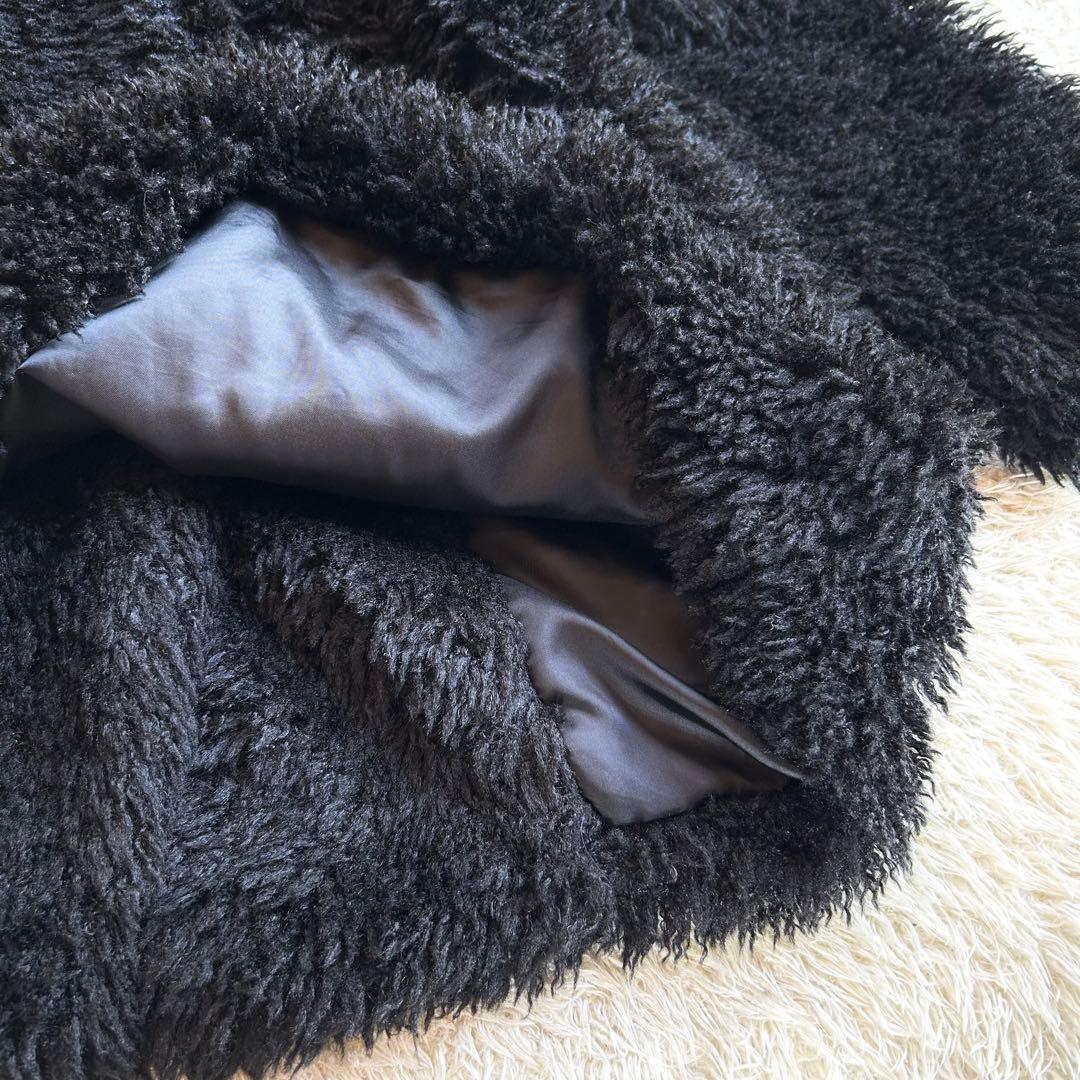 未使用級✨️マリークワント アーカイブ ファー コート ブラック 黒