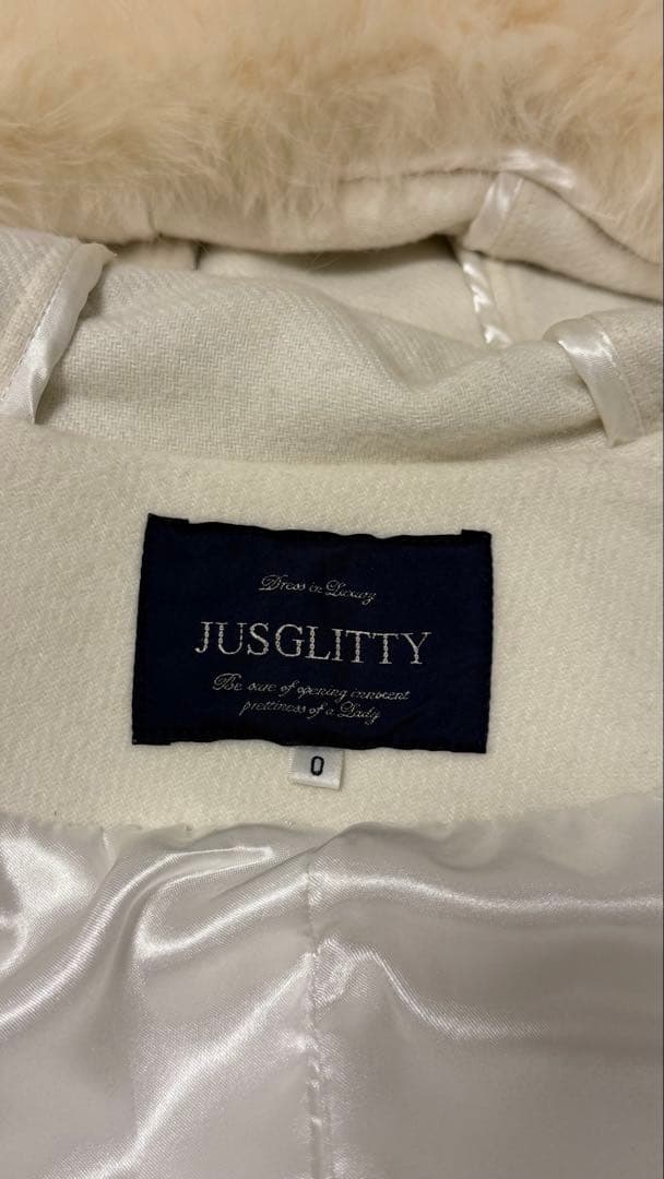 ジャスグリッティー ダッフルコート フォックス ファー 金具 牛革