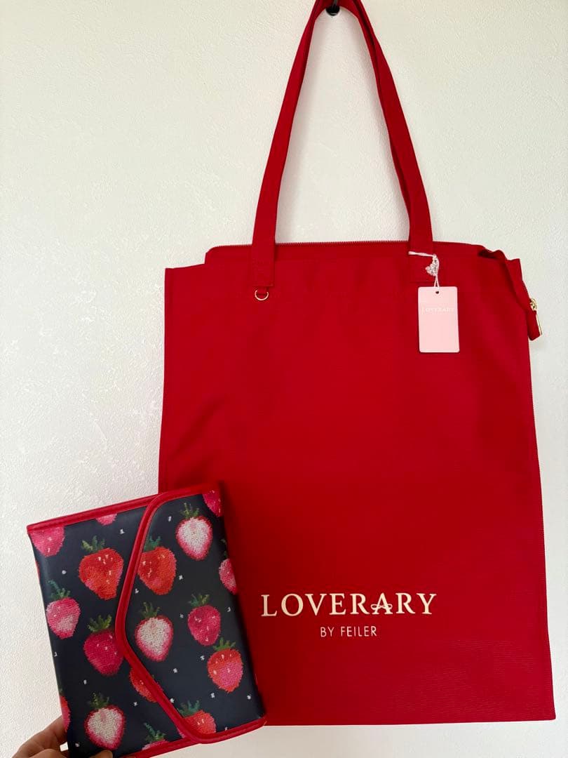 LOVERARY by FEILER レッドトートバッグ - メルカリ