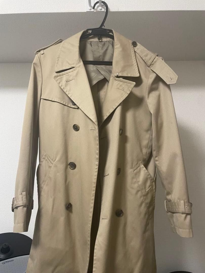 ベージュ トレンチコート ダブルブレスト - メルカリ