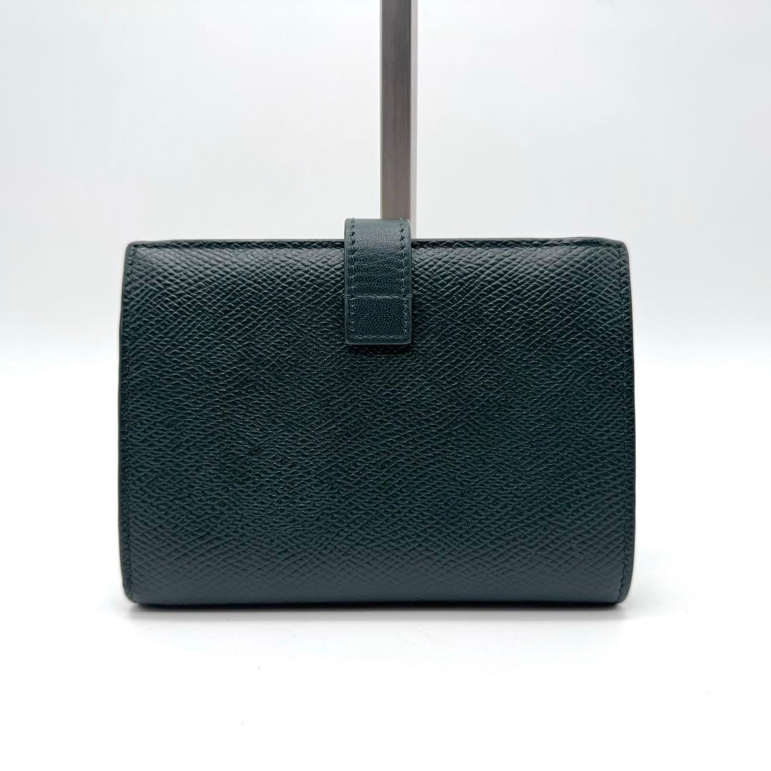 極美品 セリーヌ 現行 ミディアム ストラップ レザーウォレット 二