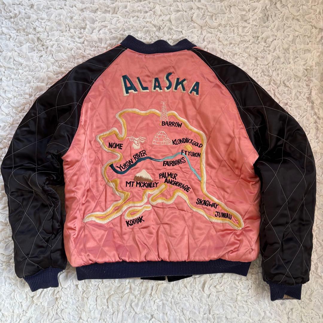 テーラー東洋 アラスカジャン 別珍×サテン リバーシブル スカジャン　中サイズ