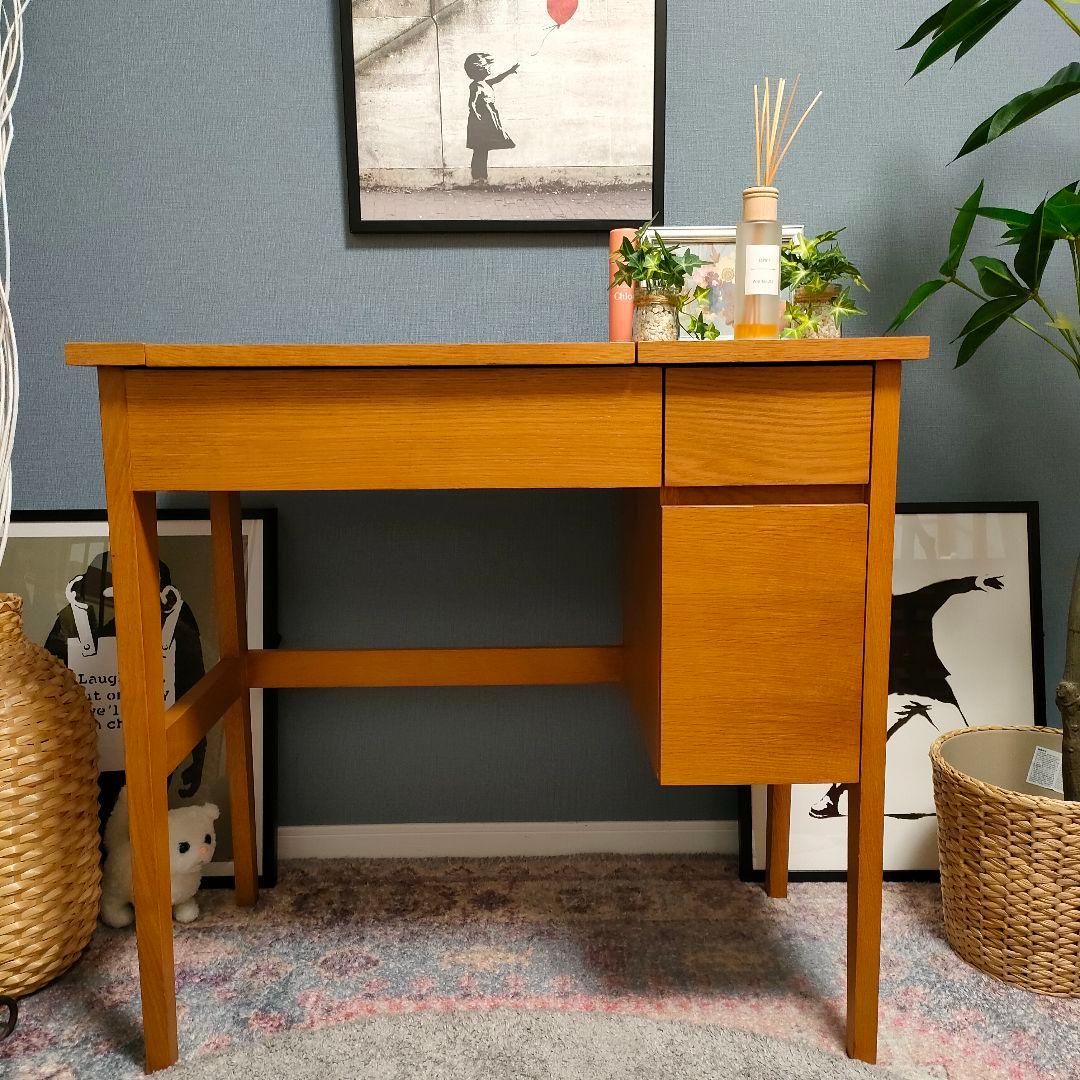 【希少・廃盤】unico note ドレッサーデスク ミラー付き 北欧モダン unico(ウニコ)で取り扱われていた稀少な廃番品 NOTE(ノート) オーク材