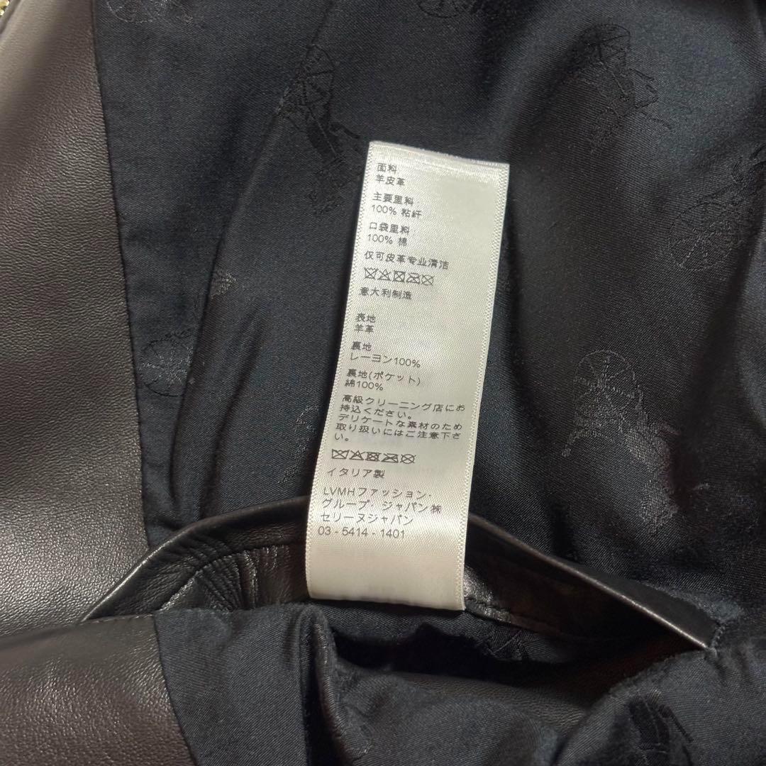 未使用 新品 CELINE 22AW ラムレザーライダース 42 黒 金ボタン - メルカリ