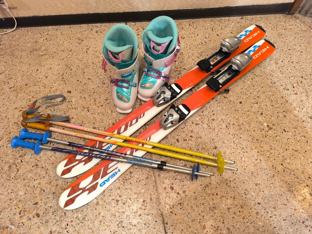 子供用 スキー板、ブーツ22㎝、ストック セット ジュニア用 - メルカリ