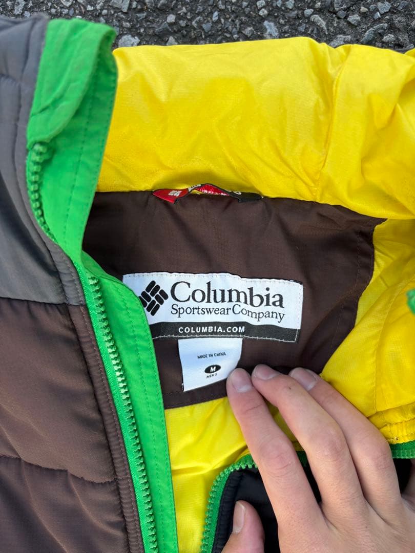 Columbia hooded puffer jacket マルチカラー 00s - メルカリ