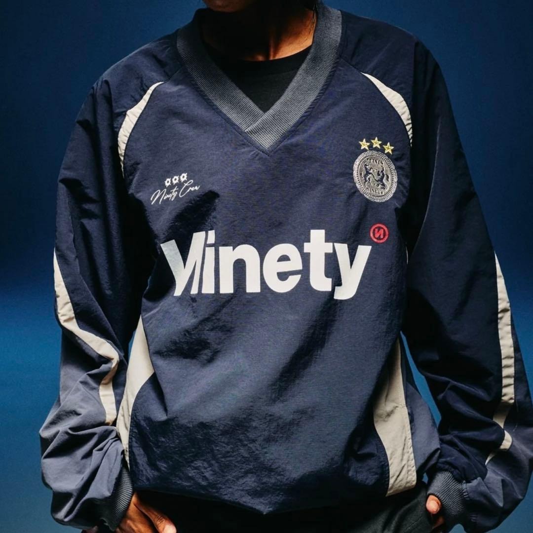 極美品】9090 ナイロンジャケット ネイビー Vネック長袖 S - メルカリ