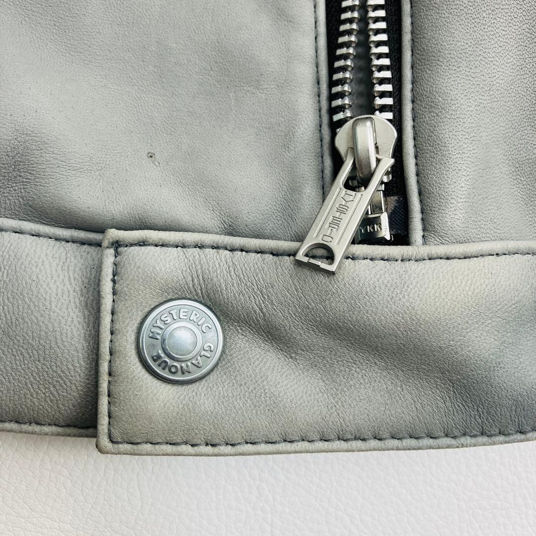 希少 ヒステリックグラマー レザーパーカー ライダース ラムレザー