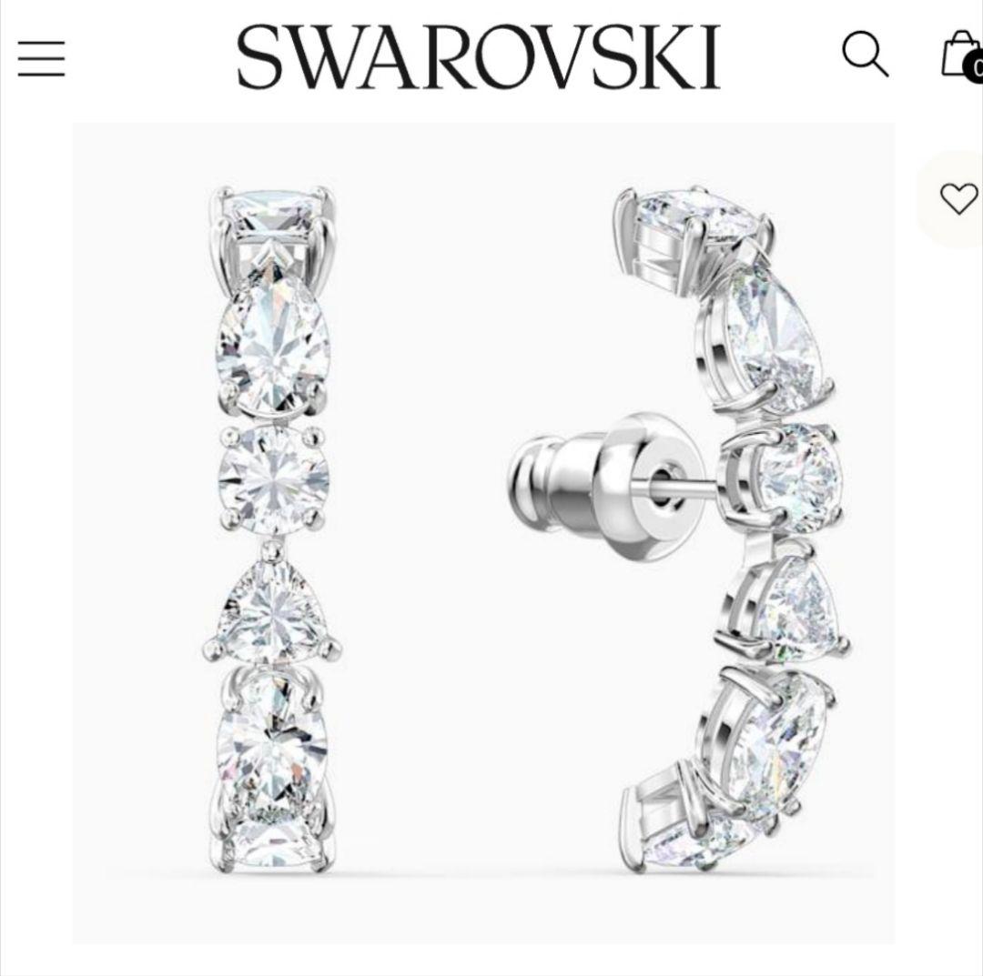新品 SWAROVSKI Tennis Dluxe ピアス スワロフスキー - メルカリ