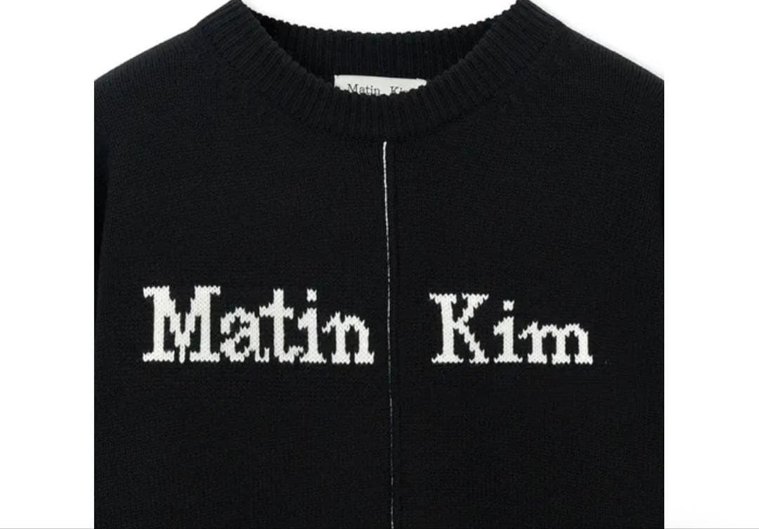 Matin Kim ブラック ニットセーター - メルカリ