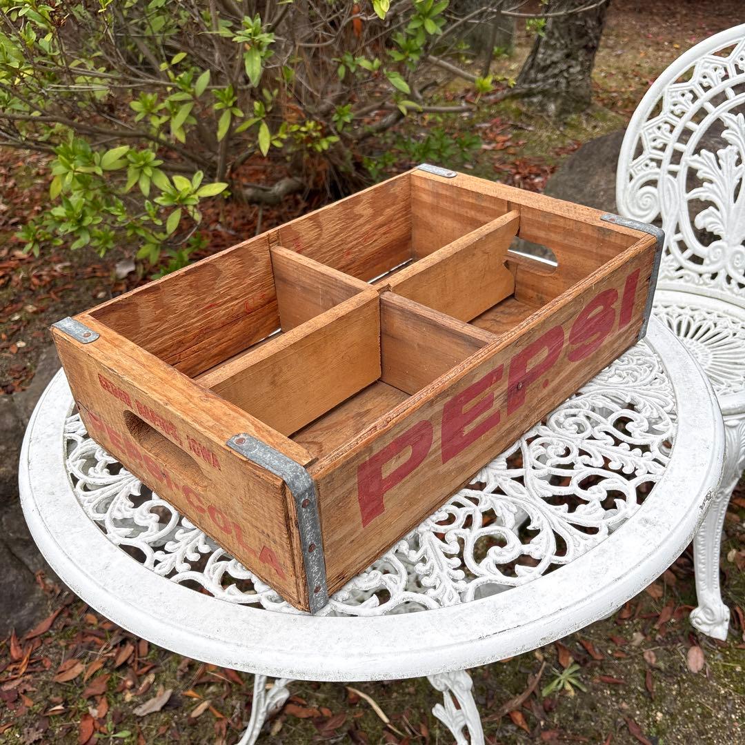 PEPSI 木箱 木製 収納 ボックス ペプシコーラ アメリカ製 ビンテージ