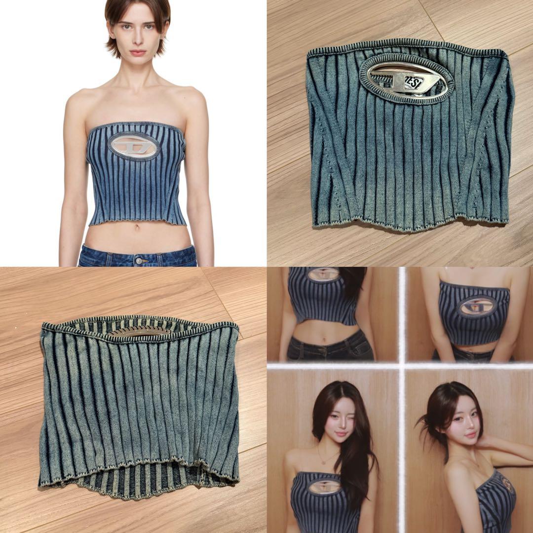 DIESEL M-Clarksville チューブトップ ブルー デニム - メルカリ