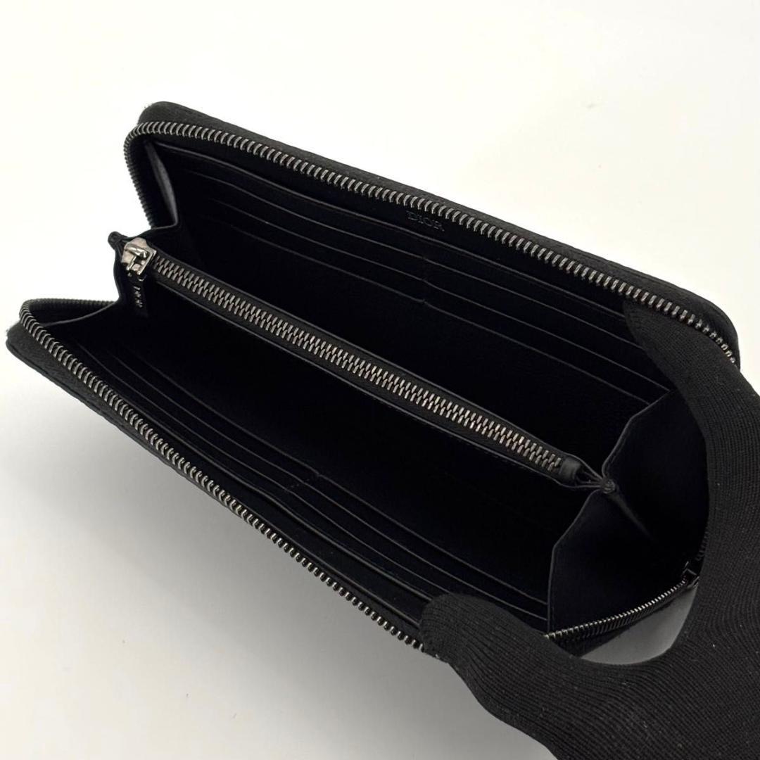 定価14万 ディオール グラビティ 黒 長財布 ロングジップウォレット