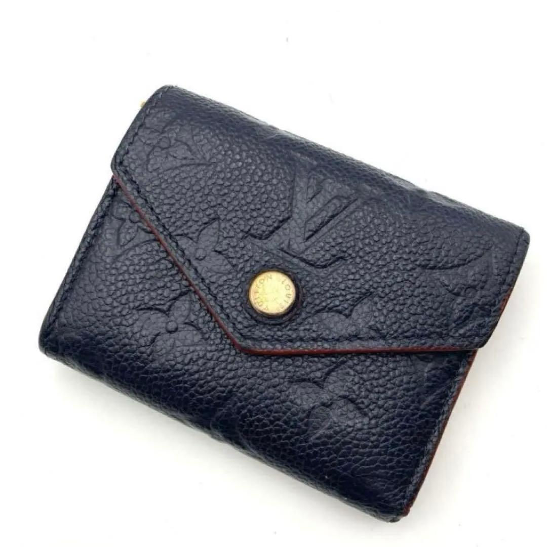 ルイヴィトン ポルトフォイユゾエ アンプラント 三つ折り財布 マリーヌ