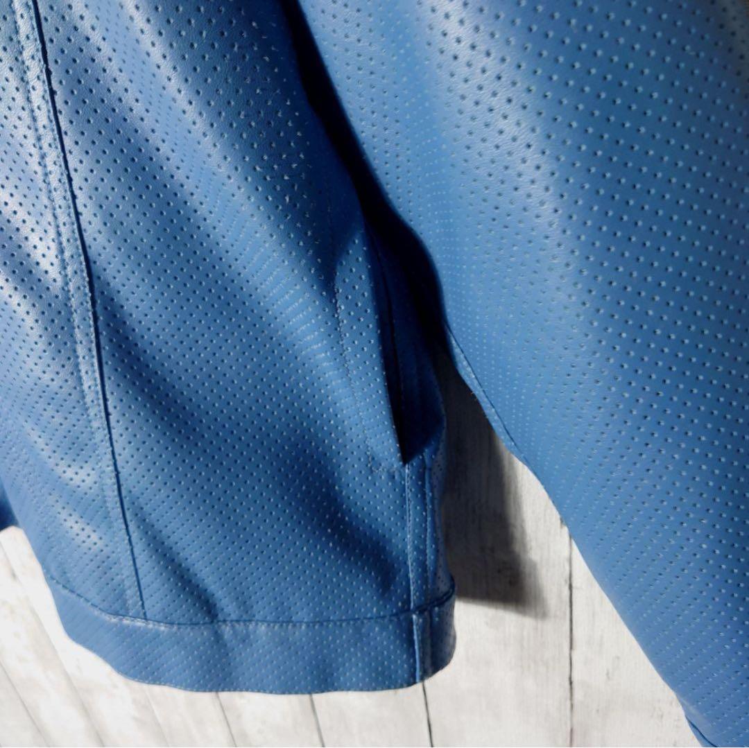 R*Y様 【美品】ブラックアイパッチ フェイク レザー ジャケット 中綿