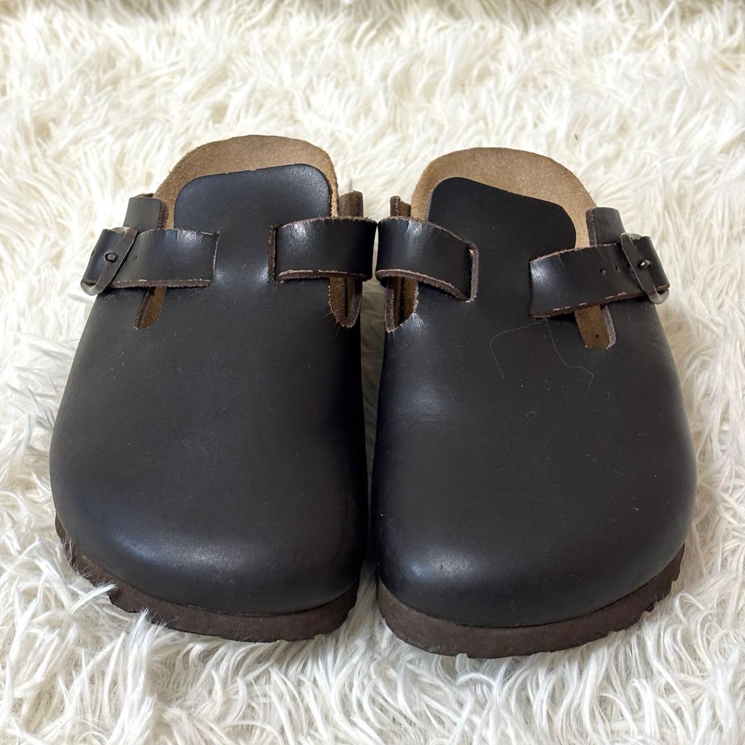 【美品】BIRKENSTOCK ビルケンシュトック　ボストン　レザー　ブラック