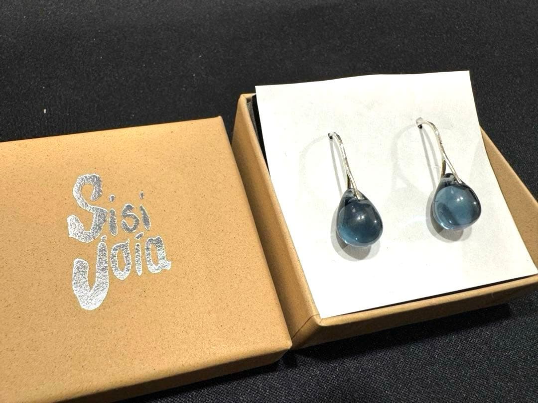 Sisi Joia ブルーガラスピアス 青色ドロップ型ピアス 別注】Sisi Joia GOTA Maxi ピアス （ピアス・イヤリング