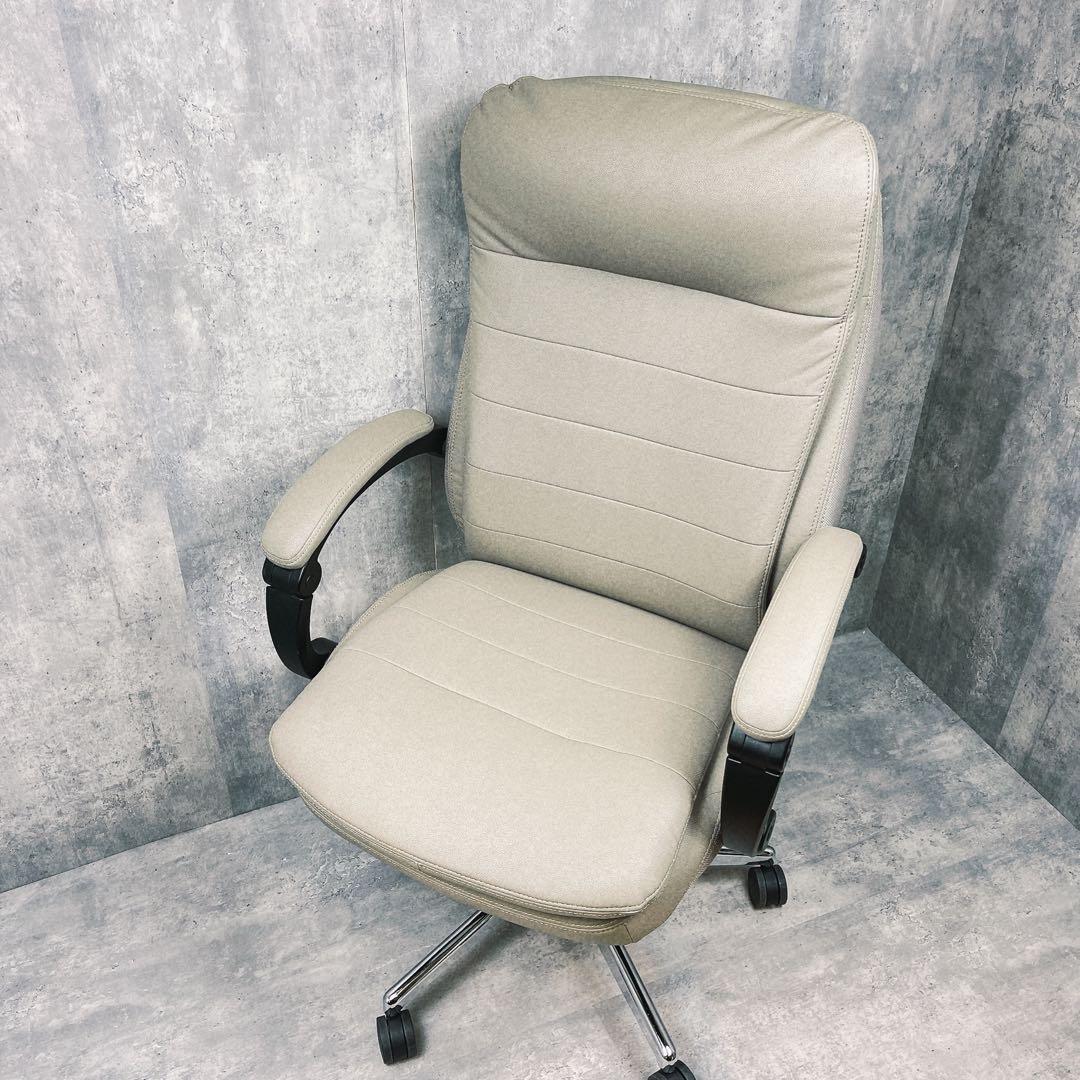 ニトリ ワークチェア リカルドPUブレスレザーMO モカ - メルカリ