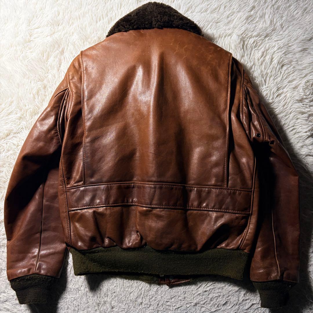 米国製】schott フライトジャケット G-1 襟ボア ブラウン 40 - メルカリ
