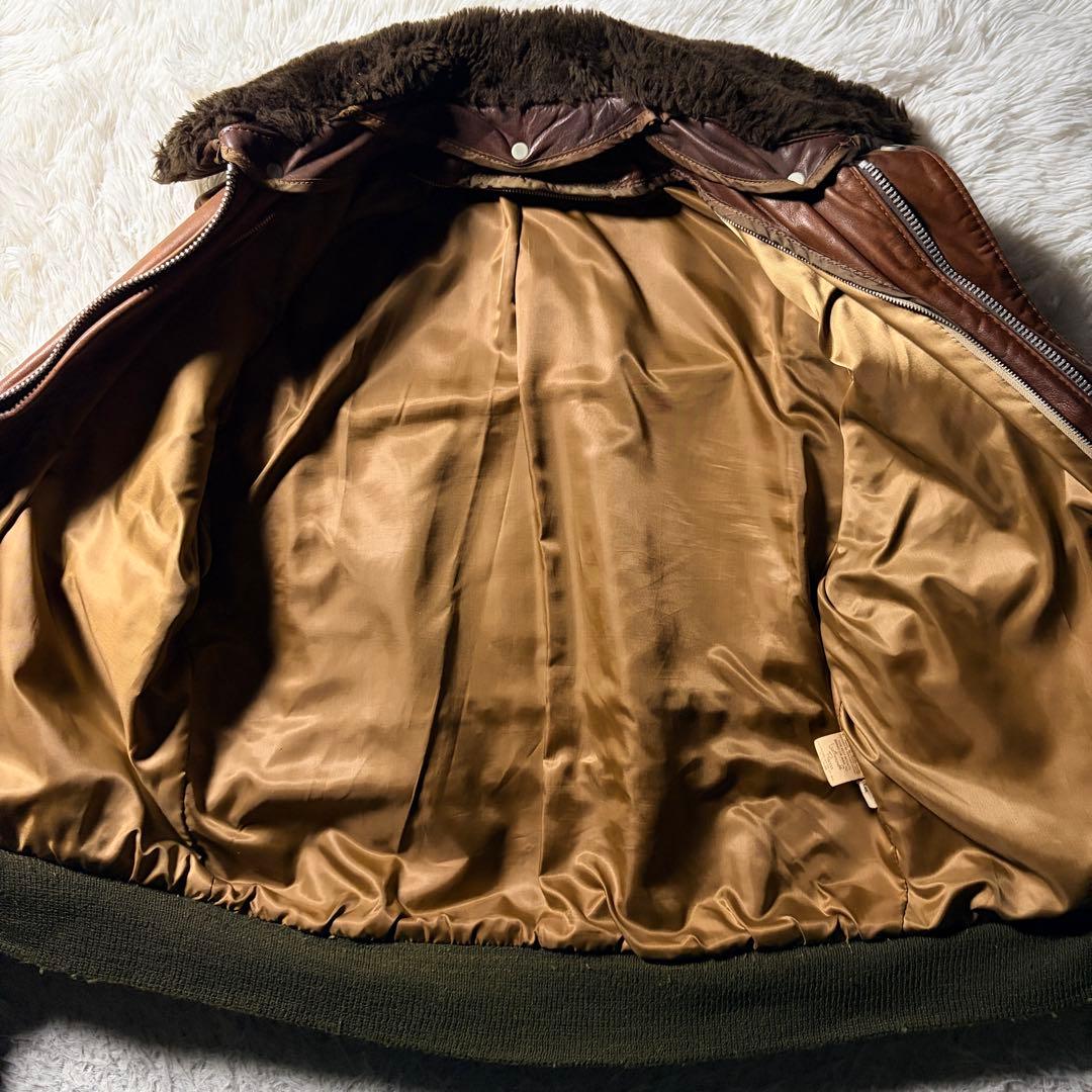 米国製】schott フライトジャケット G-1 襟ボア ブラウン 40 - メルカリ