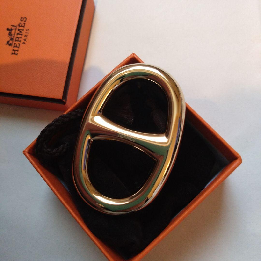 エルメス シェーヌダンクル スカーフリング ゴールド金具 HERMES エルメス スカーフリング シェーヌダンクル ルカデ ゴールド