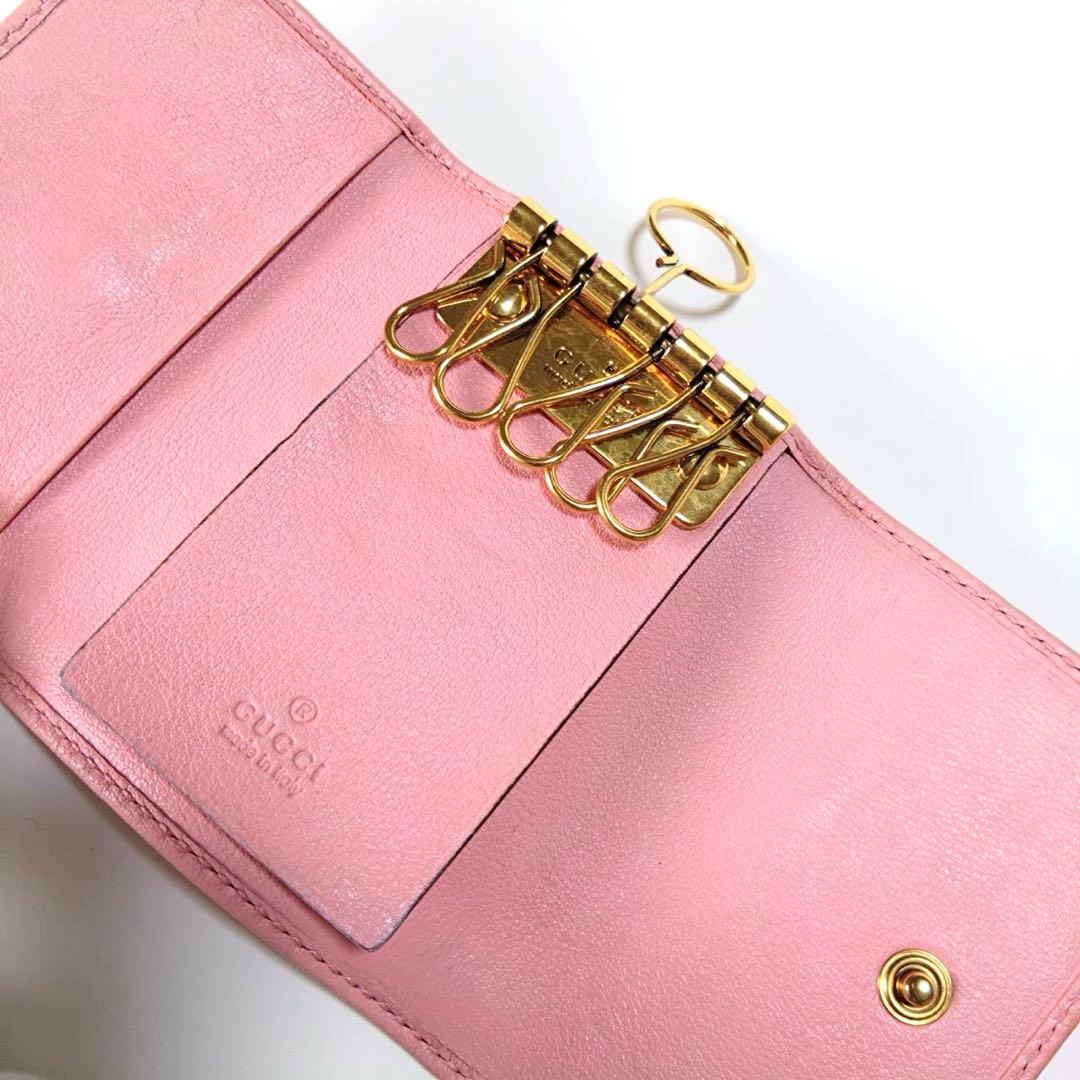未使用✨GUCCI キーケース キーリング バンブー GG インターロッキング
