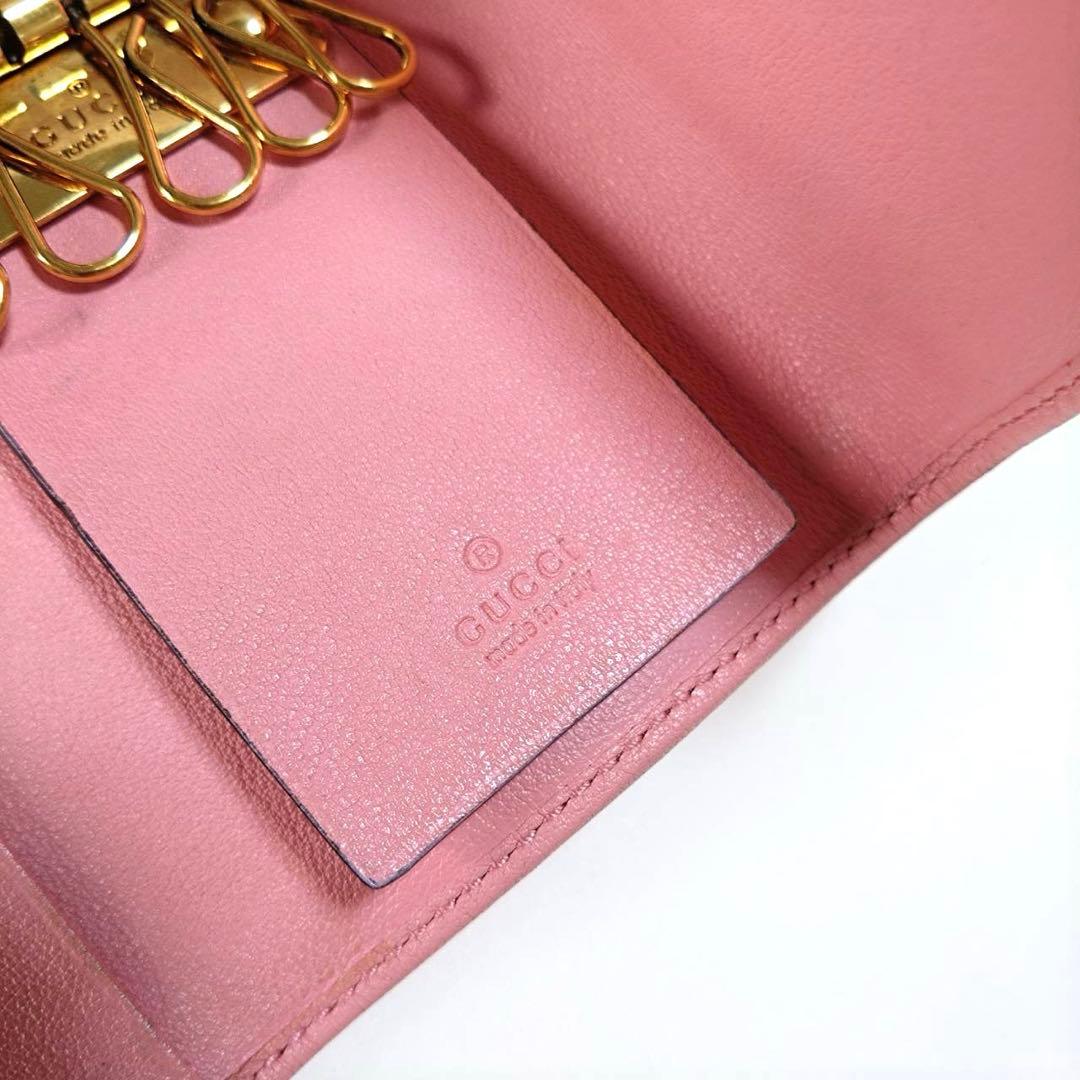 未使用✨GUCCI キーケース キーリング バンブー GG インターロッキング