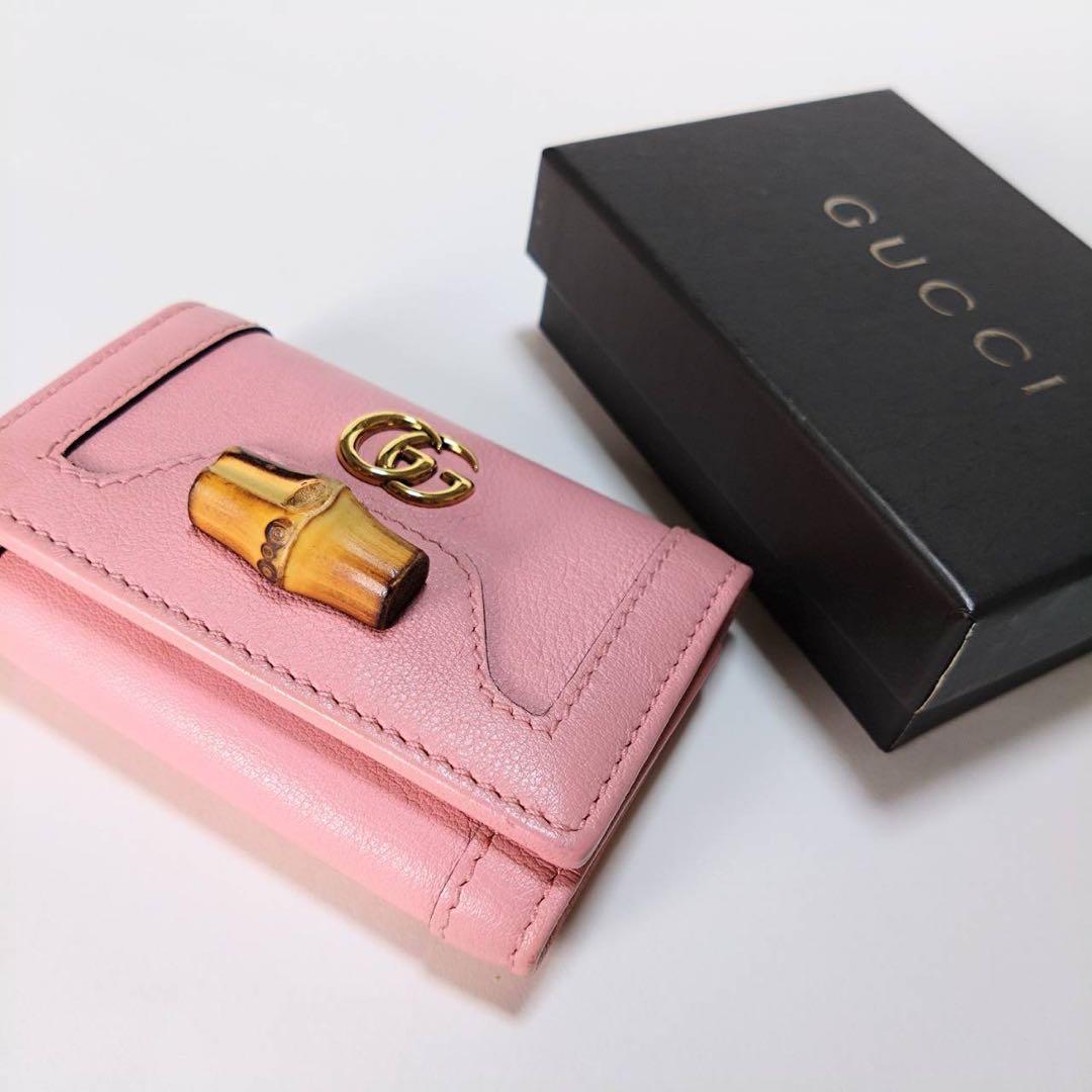 未使用✨GUCCI キーケース キーリング バンブー GG インターロッキング