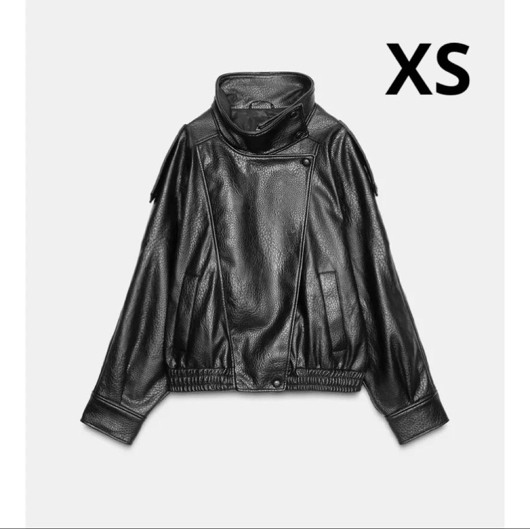 新品 ZARA フェイクレザージャケット XS - メルカリ