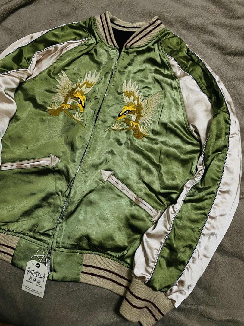 未使用 2面用 NON STOCK & CO 別珍 虎鷲 限定 スカジャン 美品 - メルカリ