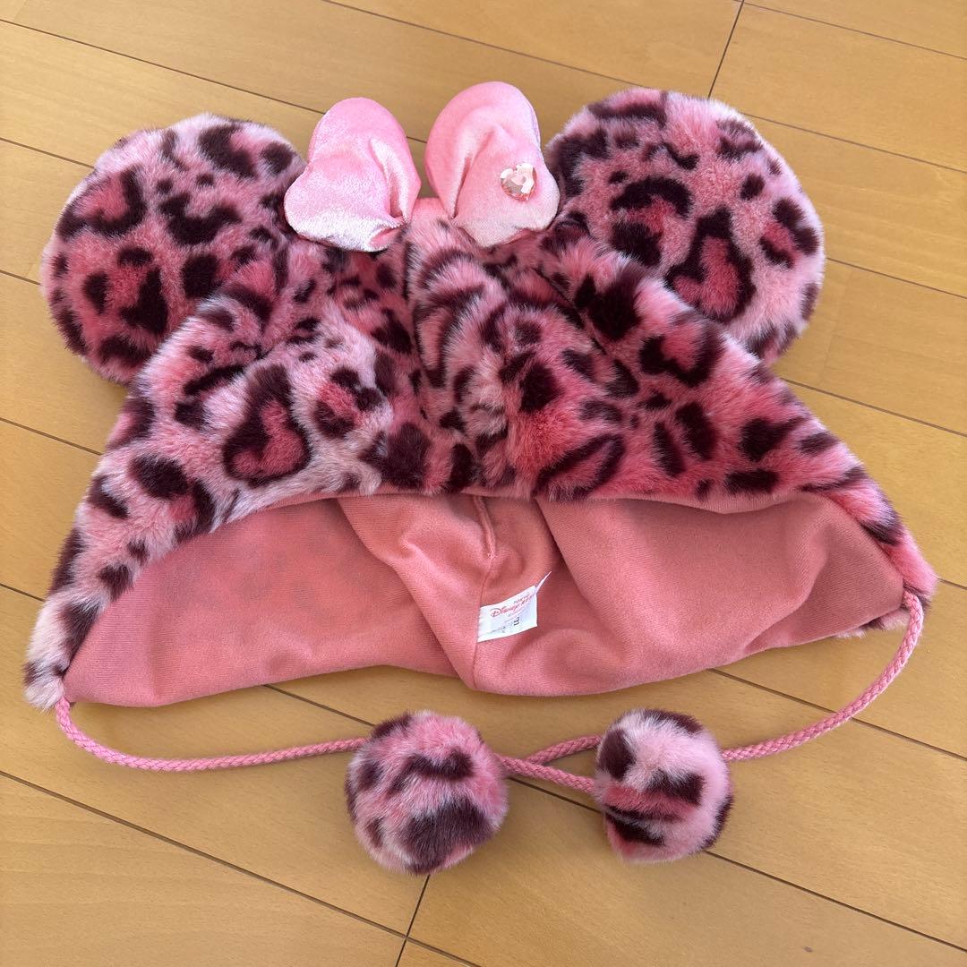 ディズニー ミッキー耳付きヒョウ柄帽子 58cm - メルカリ