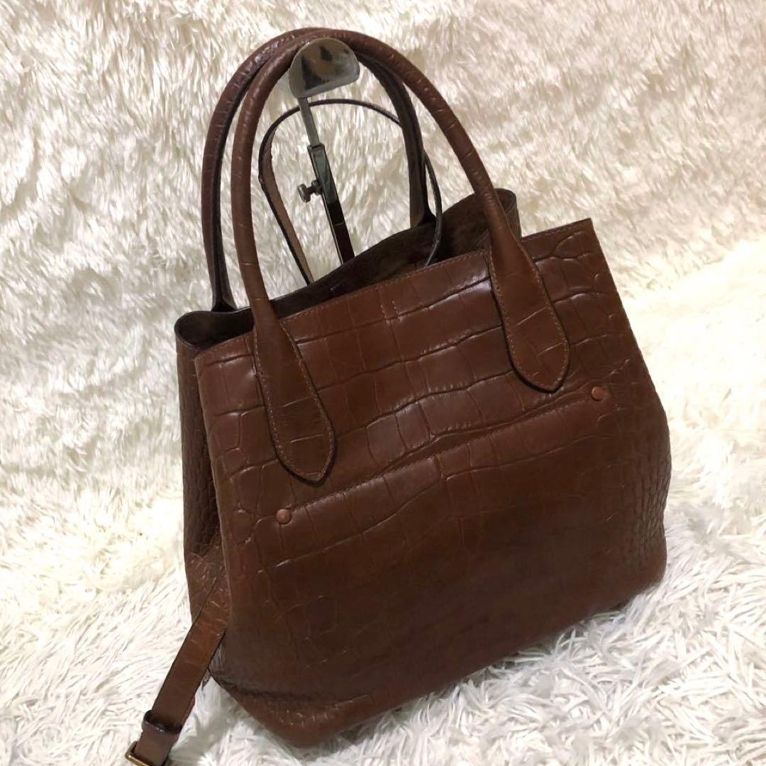 極美品☆ポロラルフローレン 2way レザー トートバッグ ショルダーバッグ