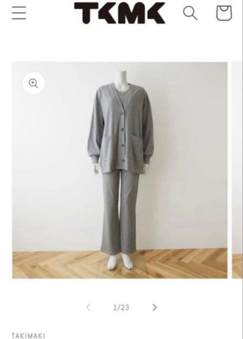 新色グレー☆ラウンジウェア 滝沢眞規子 タキマキTKMK 01サイズ - メルカリ