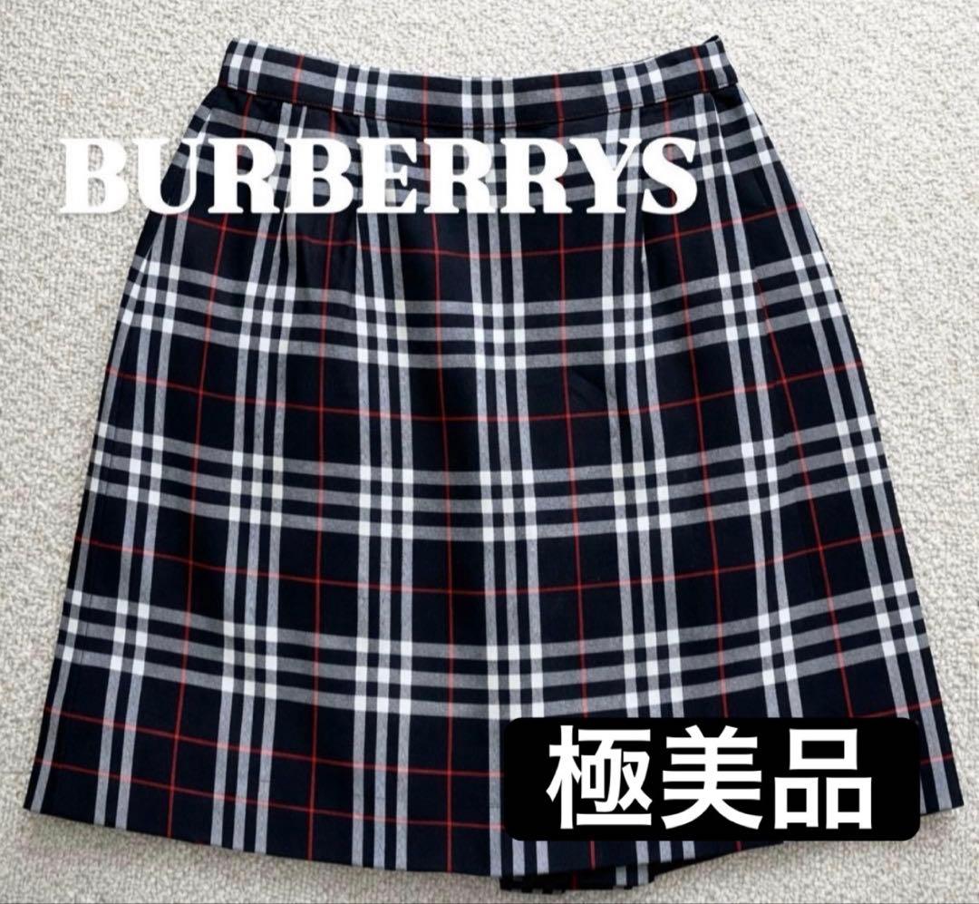 Burberrys 旧ロゴ ノバチェック ウール100% キュロットスカート M