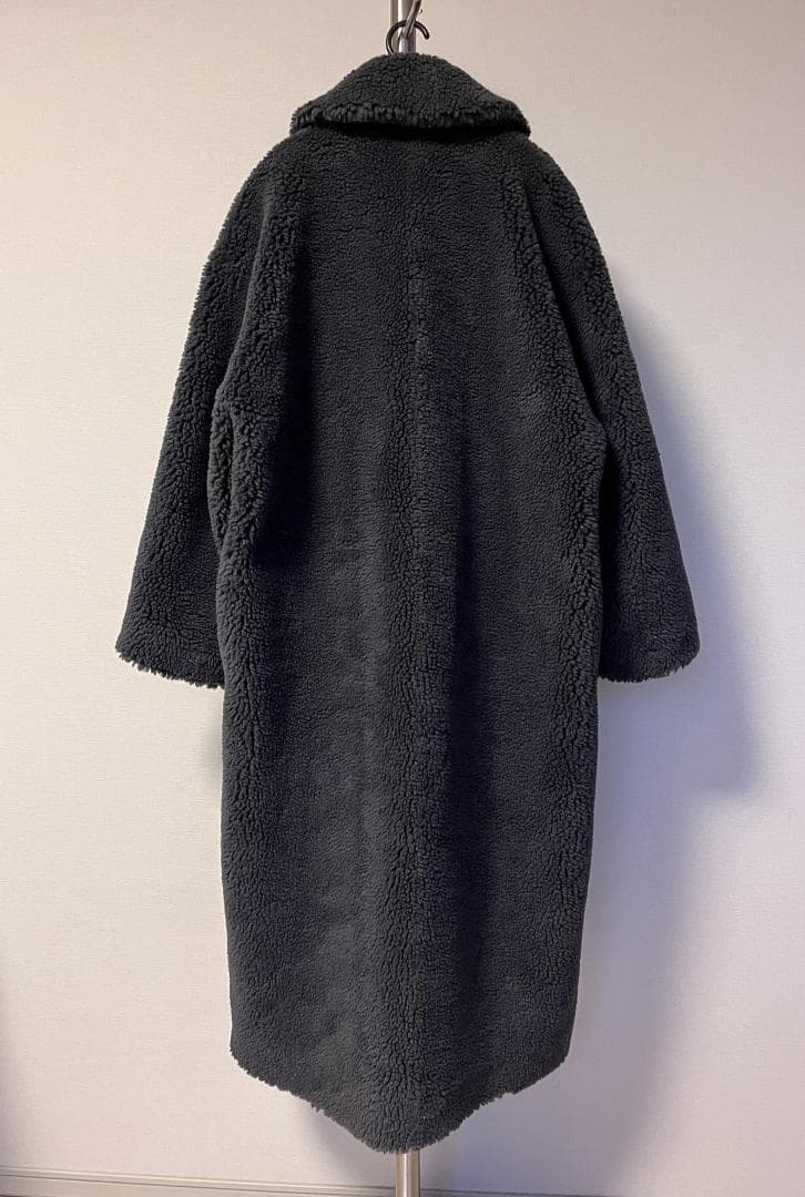 新品タグ付⭐️HAUNT ボアロングコート 36 濃グレー 今季物 五明さん着