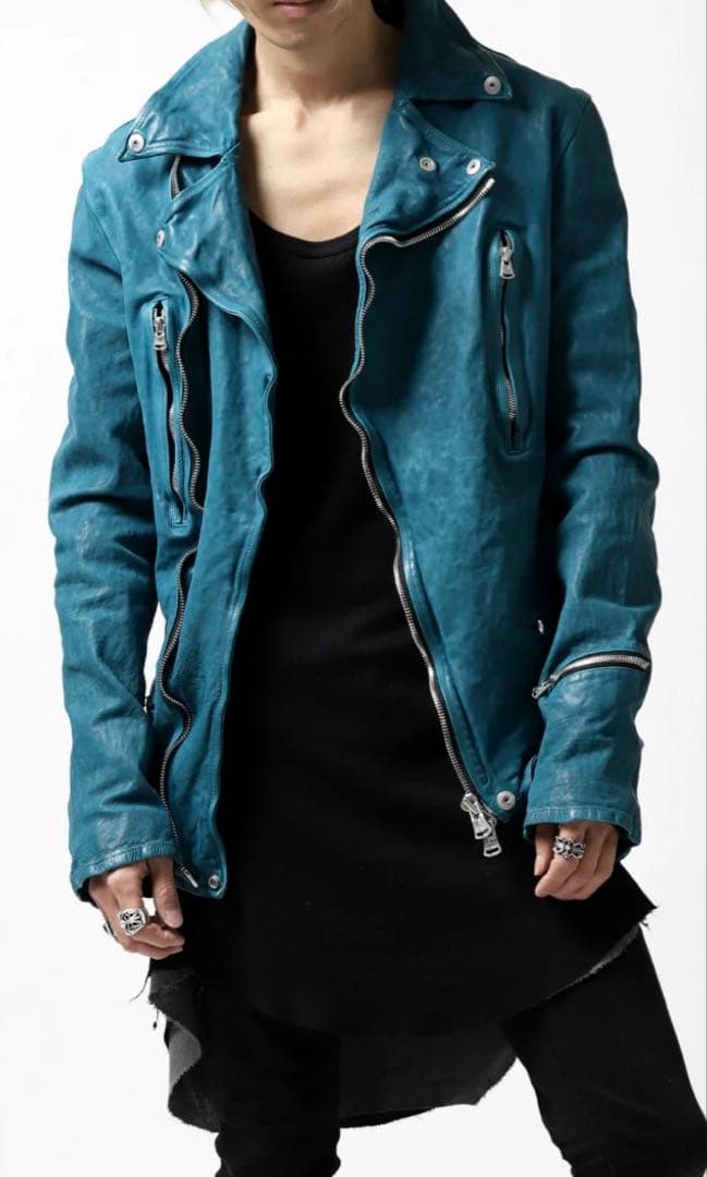 バックラッシュbacklashジャパンカーフダブルライダースLターコイズ