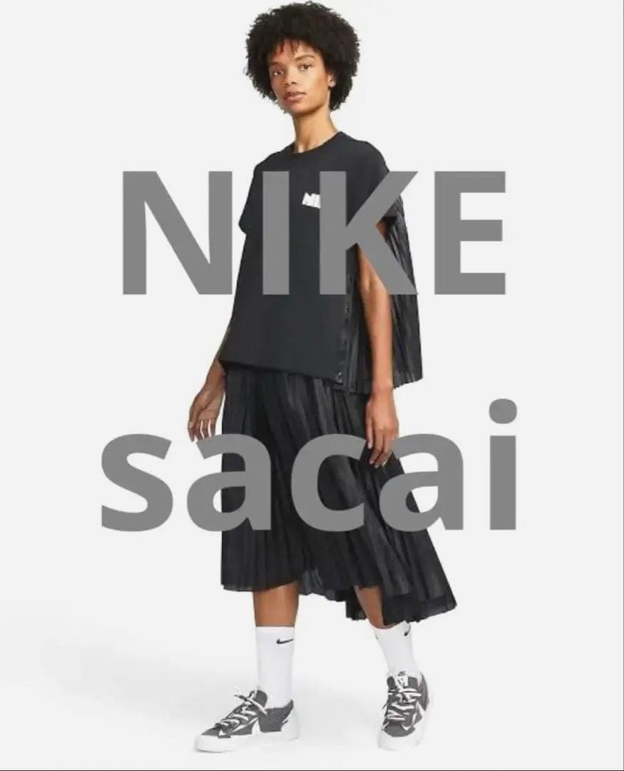 sacai×NIKE サカイ ナイキ プリーツスリットスカート - メルカリ