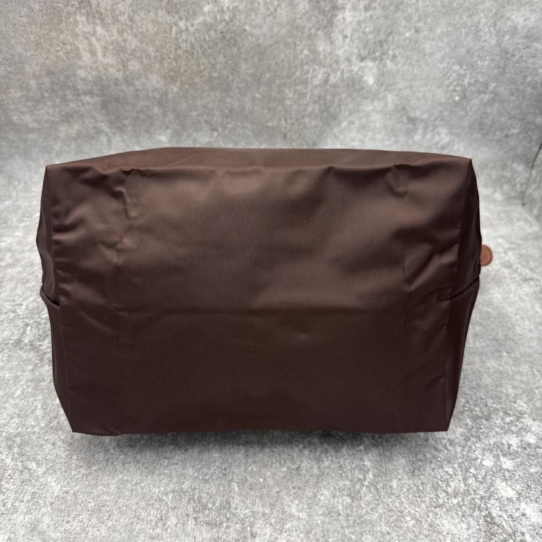 極美品 ロンシャン ル プリアージュ M ダークブラウン トップハンドル