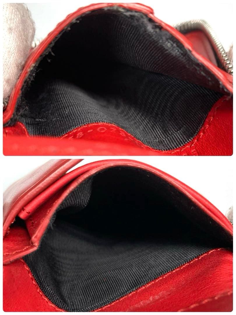 フェンディ　モンスター　バグズ アイ　レザー　ラウンドファスナー　二つ折り財布