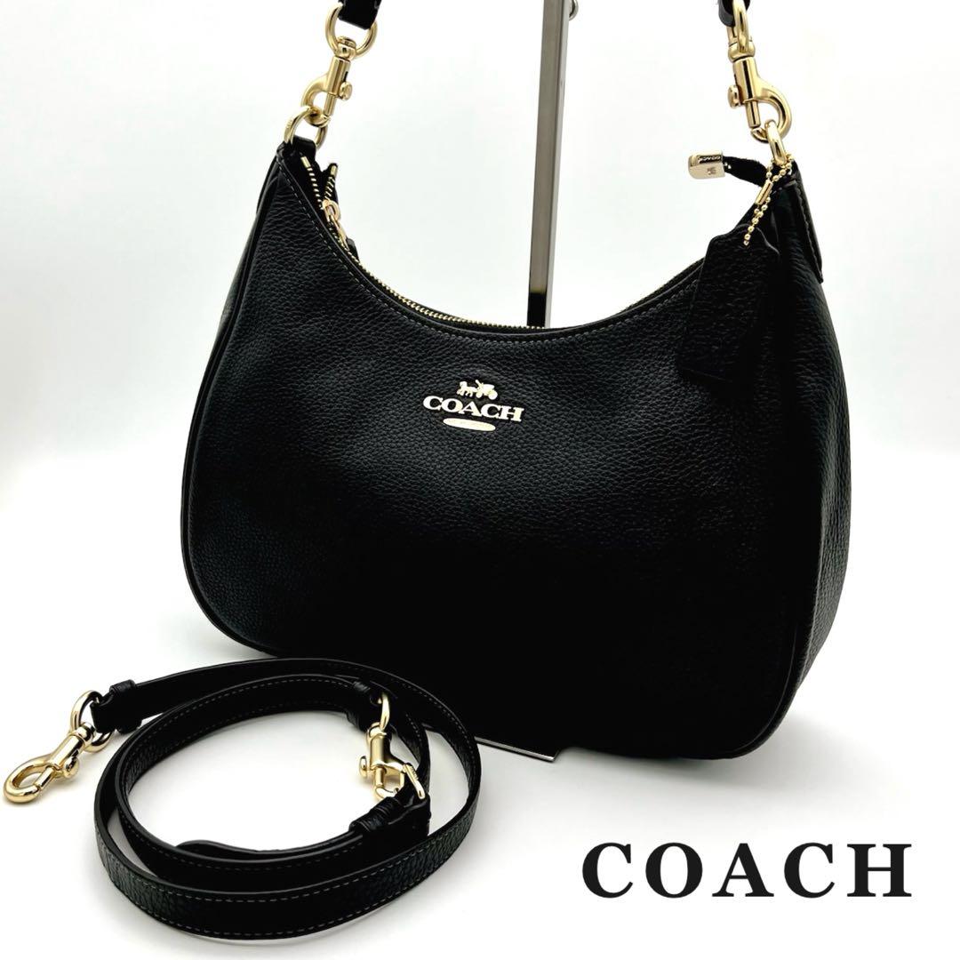 美品】COACH コーチ CJ517 3WAYバッグ ブラック テリ ホーボー - メルカリ