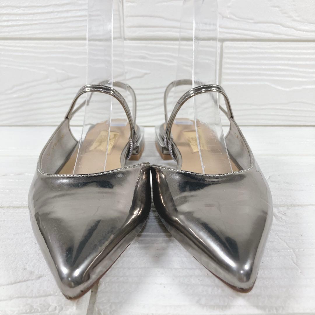 美品】 GRISEポインテッドストラップスリングバック 22㎝ ミュール