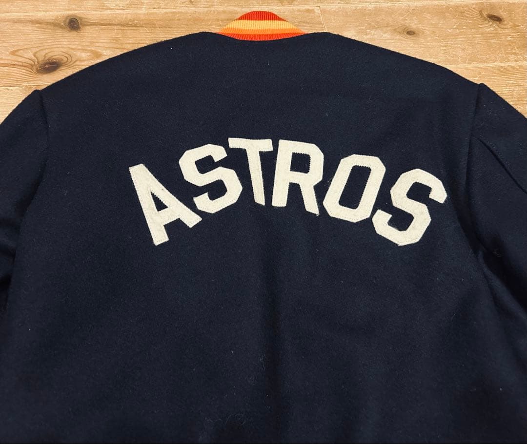 スタジャン 古着 80s Pyramid ピラミッド Astros アストロズ