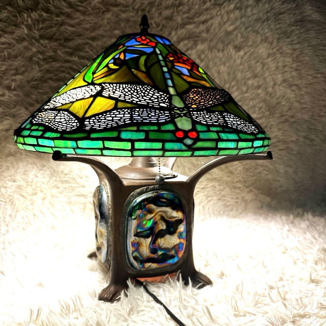 ドラゴンフライ　スタンド照明　アンティーク　レトロ　　ステンドグラス